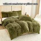 Plush Duvet Cover Set 3 Piece Ultra-Soft Warm Comforter Cover Twin Full Queen King 8 Colors for Bedroom Guest Room Dorm