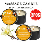 2-in-1 Soy Wax Massage Oil Candle Essential Oil Scented Warm Moisturizing Body Lotion Luxury Spa Candle Gift Set for Women Nail Salon Pedicure Wedding Christmas Valentine 1pc 2pc 6pc 17 Scents