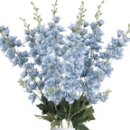 Artificial Delphinium Flowers 6pcs 33.5 Inch Long Stem Faux Snapdragon for Vase, Wedding, Home & Party Decor