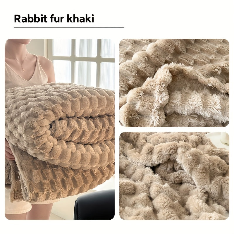 Super Soft Fuzzy Plush Throw Blanket 100% Polyester Lightweight Queen Size Bed Blanket for Women Bedroom Spring Summer 4 Colors 4 Sizes
