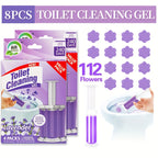 Toilet Bowl Gel Stamps 4 or 8 Pack 56–112 Count with Dispenser – 6 Fragrances Bathroom Cleaning Gel Stamp Prevents Limescale & Toilet Ring Fresh Flower Scent Air Freshener