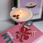 Coffee Martini Scented Candle with Coffee Bean Embellishment – Caramel Fragrance, 12+ Hour Burn, Gift for Her