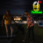 Golf Neon Sign Wall Light – Dimmable LED Multi-Color “The 19th Hole” with Golf Flagstick Design, Plug & Play for Man Cave, Bar & Golf Parties