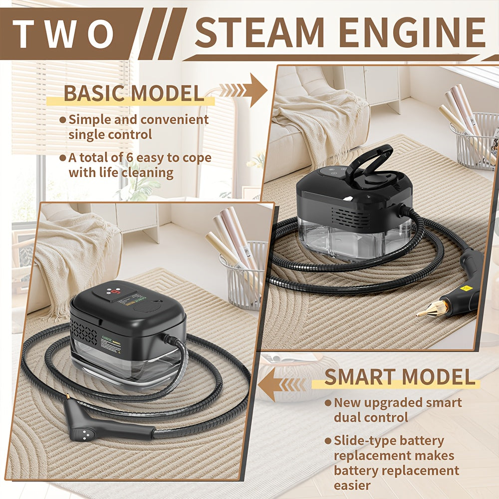 Handheld Steam Cleaner High Pressure – High-Temperature Multi-Surface Cleaner with Adjustable Gear, LCD Display & 40oz Water Tank for Kitchen, Carpet & Sofa