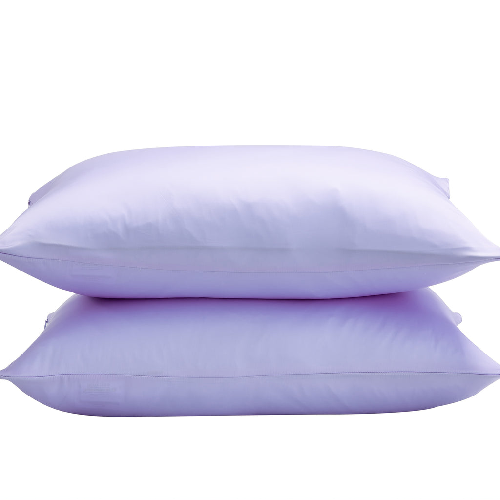 Mulberry Silk Pillowcases 2pcs - 600 Thread Count Solid Color Cooling Pillow Covers with Hidden Zipper for Hair and Skin Care Bedroom Sofa Machine Washable