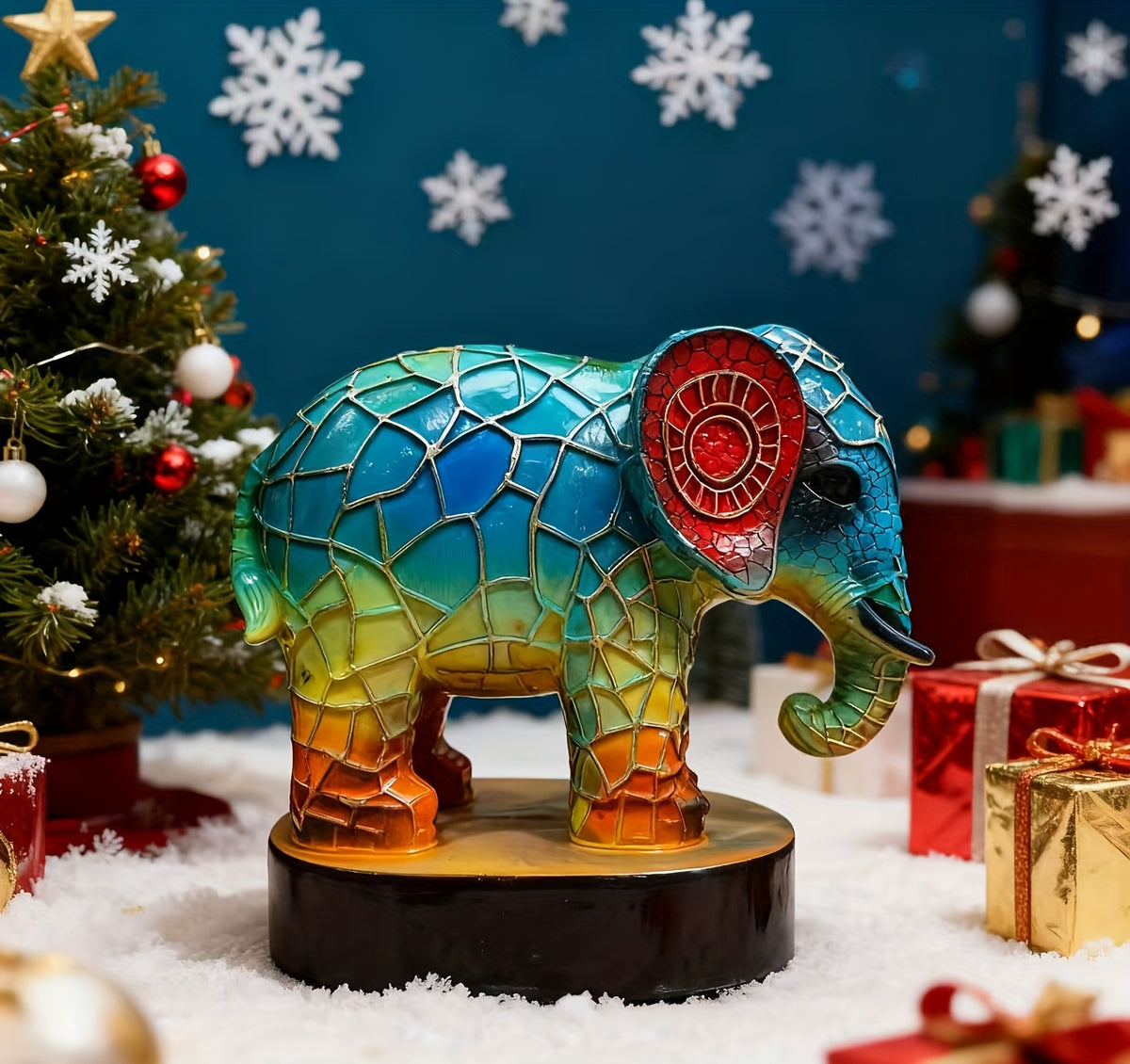 3D Elephant Night Light Retro Bohemian Animal Lamp, USB Powered Desk & Bedside Light – Home Decor Gift for Elephant Lovers
