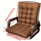 Chair Cushion Set 2pcs Thick Polyester with Straps – Full Back Support Seat Pad for Leisure Chairs, Garden Furniture & Indoor Outdoor Seating, Machine Washable, Multiple Colors