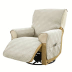 T-Cushion Armchair Cover Anti-Slip Double-Sided Design, Machine Washable Elastic Band Closure Chair Slipcover, Pet-Friendly All-Season Furniture Protector, Available in Small & Large – 8 Colors