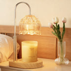 Candle Warmer Lamp Electric Wax Melter with 2/4/8 Hour Timer Adjustable Temperature – Crystal Lily Shape Candle Wax Warmer for Scented Jar Candles Home Fragrance