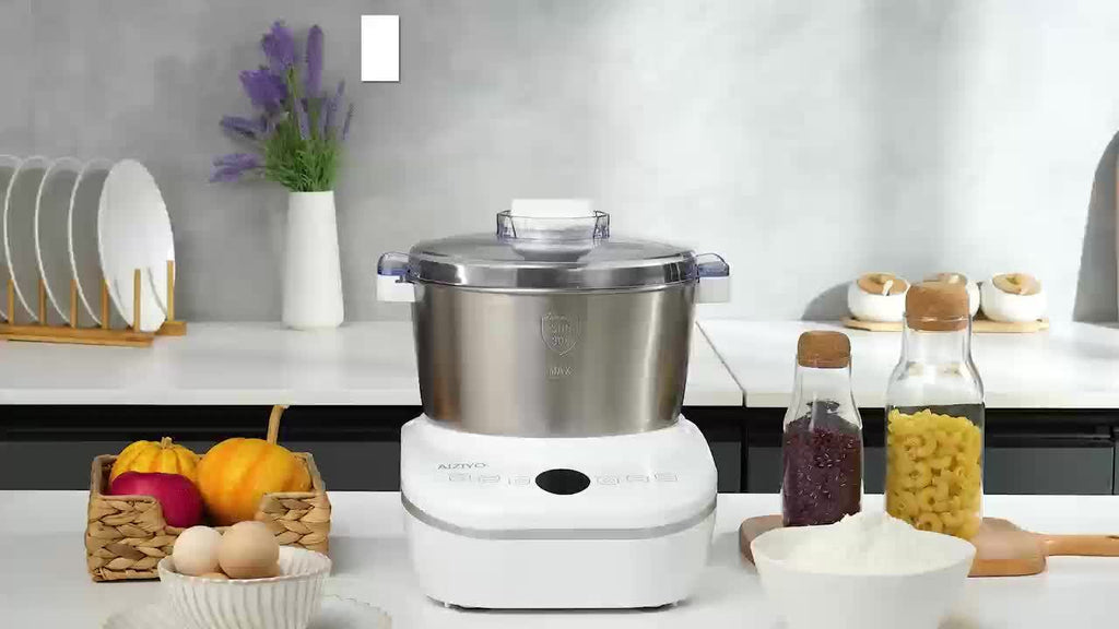 Electric Dough Maker 5.2Qt 250W 304 Stainless Steel Bowl with Ferment Function - Automatic Kneading Machine for Bread, Pizza, Pasta, Roti, Dumplings - Adjustable Time, 3 Modes, Home Kitchen