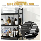 Over Toilet Storage Rack 3 Tier Metal Bathroom Organizer No Drill Space Saving Vertical Shelf Above Toilet Minimalist Design White or Black Small Bathroom Storage Solution