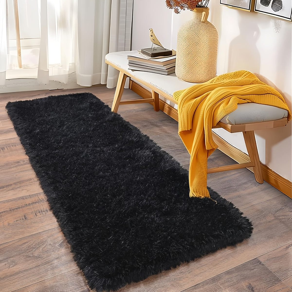 Tie-Dye Fluffy Area Rug – Ultra-Soft Thickened Plush Indoor Mat for Living Room, Bedroom & Office, 9 Colors 6 Sizes, Boho Machine-Woven Floor Carpet
