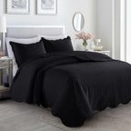 Microfiber Quilt Bedspread Set All Season Lightweight – Soft Breathable Quilted Coverlet Twin Full Queen King 16 Colors Machine Washable