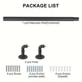 Curtain Rod Black Industrial 1 Inch with Brackets – Rustic Heavy Duty Window Rod Set for Indoor & Outdoor Use | 4 Sizes