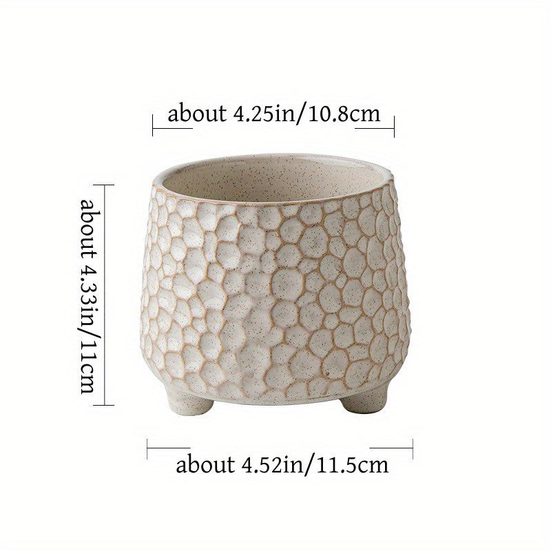 Pine Cone Ceramic Kitchen Tool Holder – Three-Legged Utensil Crock & Decorative Storage Jar for Countertop, Desk & Home Organizer | Personalized Ornament Jar