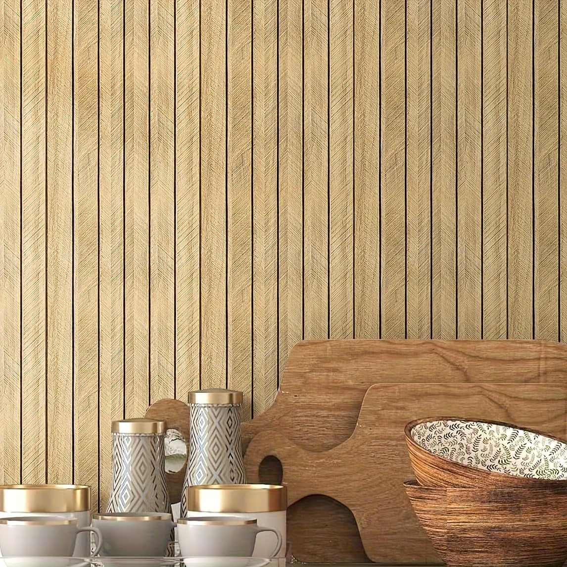 Peel and Stick 3D Wood Grain Wall Panels – Self-Adhesive Soundproof Vinyl Planks for Walls & Ceilings, Matte Finish, No Tools Needed, Modern Home Decor