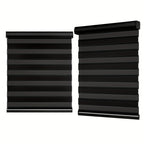 Cordless Zebra Blinds for Windows - Dual Layer Light Filtering & Blackout Roller Shades, Easy Install Custom Width 20"-64" x 72"H, Modern Window Treatment for Bedroom Living Room, 4 Colors