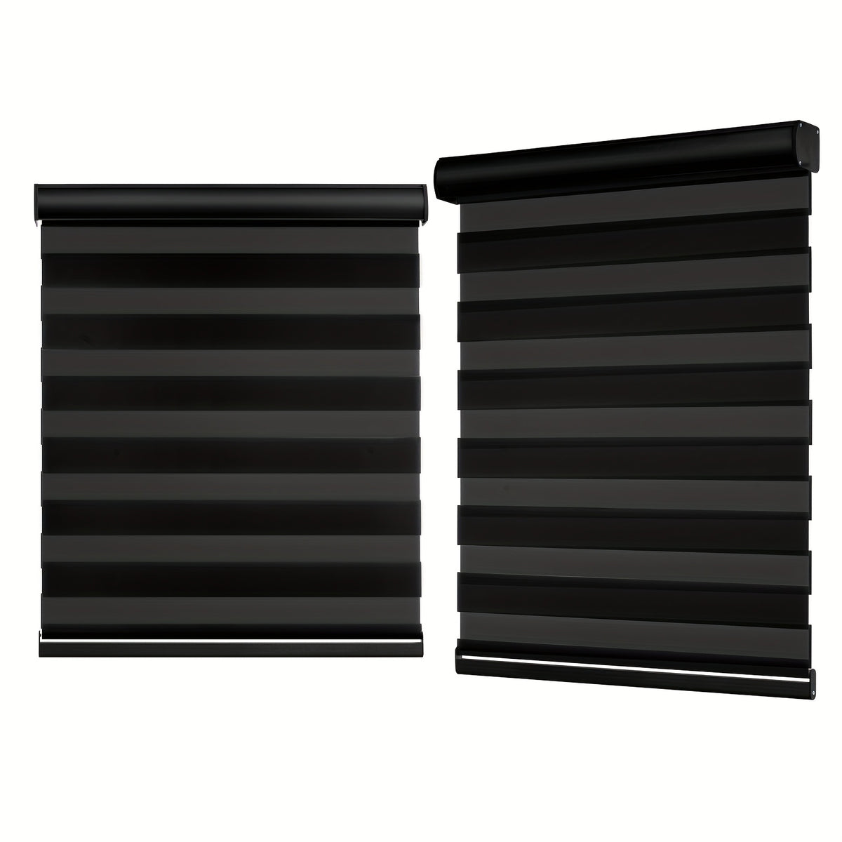 Cordless Zebra Blinds for Windows - Dual Layer Light Filtering & Blackout Roller Shades, Easy Install Custom Width 20"-64" x 72"H, Modern Window Treatment for Bedroom Living Room, 4 Colors