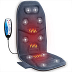 Heated Massage Seat Cushion with 10 Vibration Motors – 5 Modes 3 Intensity Levels Back & Seat Warmer Pad for Recliner Office Chair, 30-Min Auto Shut-Off, Father's Day Mother's Day Gift