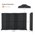 5 FT Freestanding Pegboard Room Divider | Wood Folding Privacy Screen & Display Board Organizer with Support Feet – White, Black, Natural, Grey | Craft Shows, Retail & Home