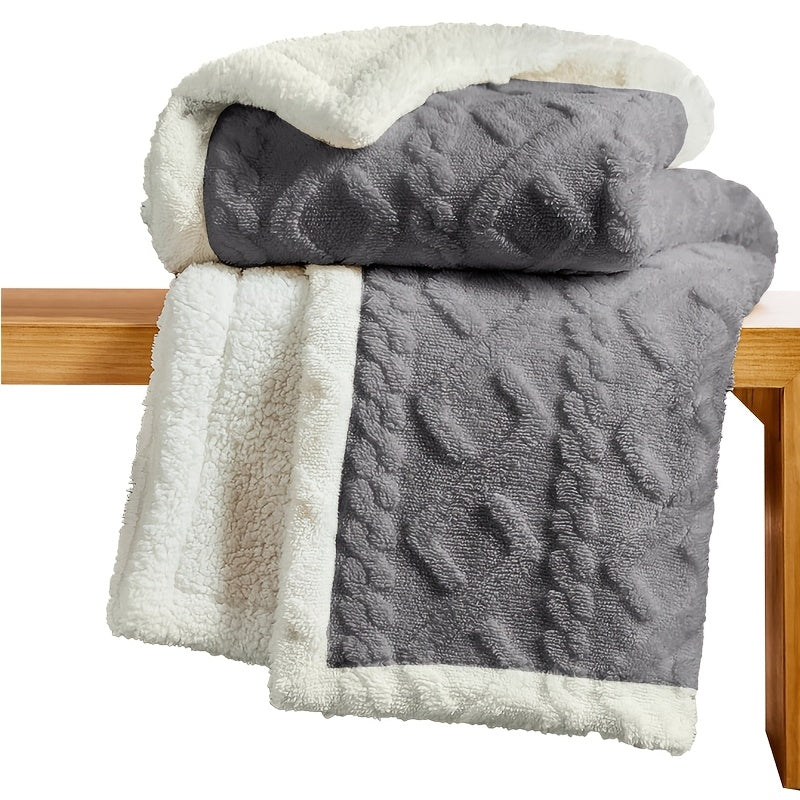 Heavyweight Plush Bedspread Ultra Soft Cozy Bed Cover Machine Washable Decorative Throw for Master Bedroom - 4 Sizes 5 Colors White Light Grey Light Blue Dark Gray Sea Blue