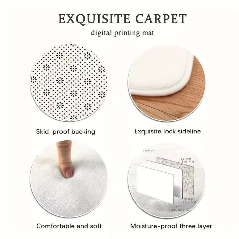 Heart-Shaped Welcome Door Mat Non-Slip Rubber Sole Entrance Bathroom Kitchen Bedroom Floor Mat Mothers Day Fathers Day Wedding Gift