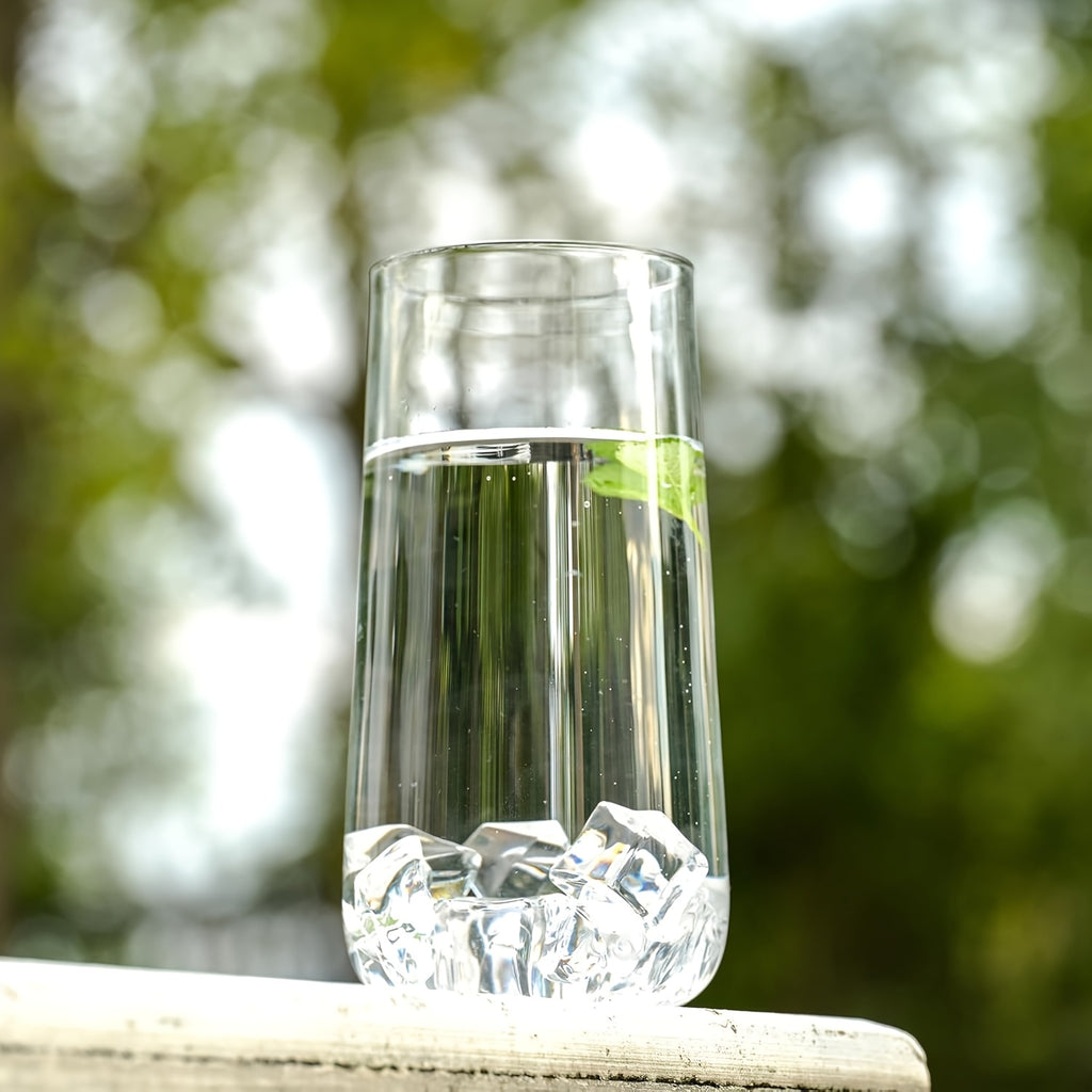 Large Water Glasses Set of 6 17.5oz – Clear Crystal Lightweight Borosilicate Drinking Glass Cups for Juice Iced Tea Mojito Kitchen Bar