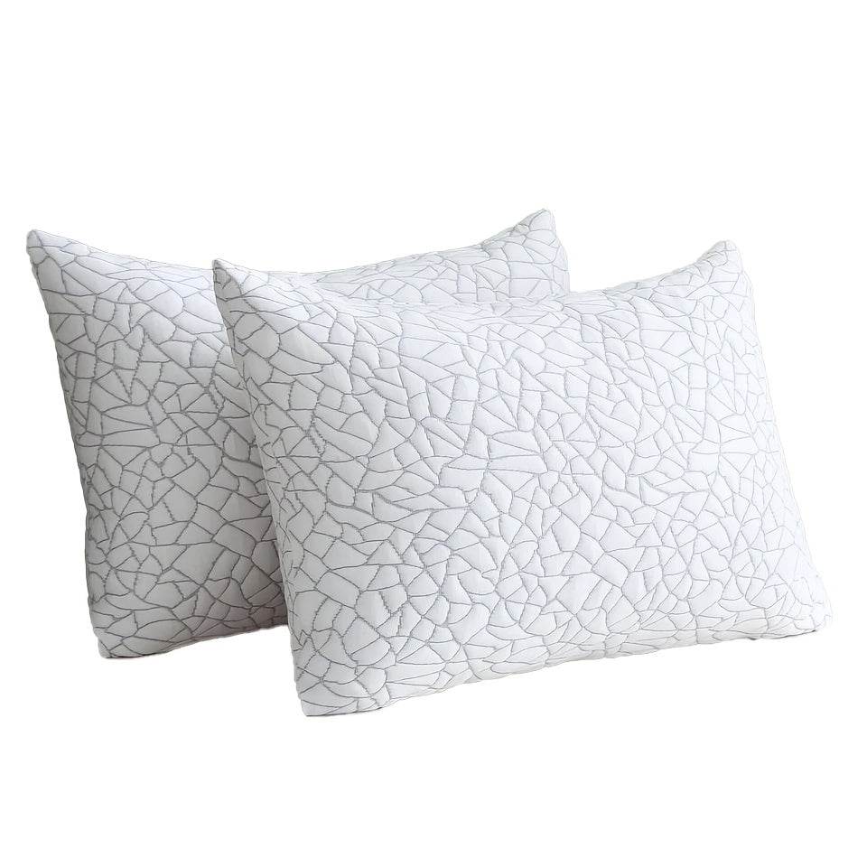 Firm Supportive Sleep Pillows Set 2/4 Pack – Hotel-Grade Cool-Touch, Soft Fiber Fill, Back Stomach Side Sleeper Pillow Standard Queen King