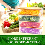 Bamboo Cutting Board with Drawers & Juice Tank – Built-In Food Container, Cheese Shredder & Storage Box for Vegetables, Meat & Cheese, Easy Handgrip Carving Board