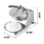 Electric Ice Crusher & Snow Cone Maker - 300W 286 lbs/h, 4 Stainless Steel Blades, One-Touch Operation, Anti-Splash, for Home Bar Office Kitchen | Nuvia Haven