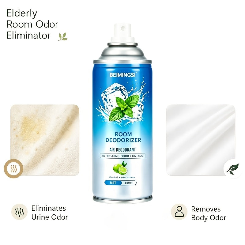 Senior Odor Eliminator Deodorizing Refreshing Spray 6.09 oz Removes Body Odor and Urine Smell for Bedroom Guest Room Car Hotel Elder Care