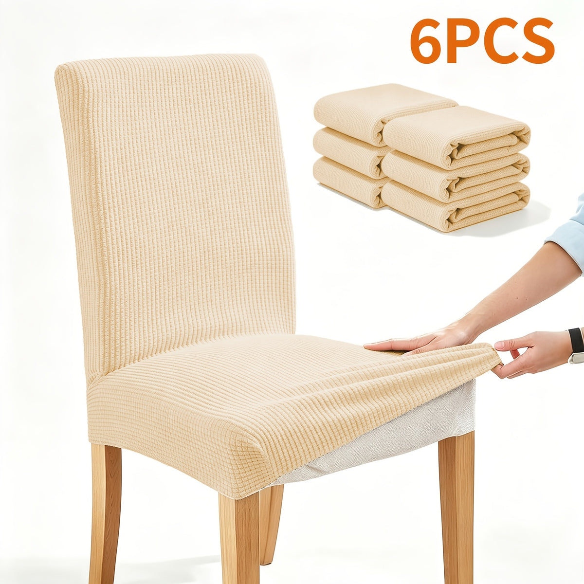 Dining Chair Covers 4/6pcs Set Washable Pet Friendly Dirt & Wear Resistant – Versatile Stretch Slipcovers for Home & Restaurant Seating, 12 Colors