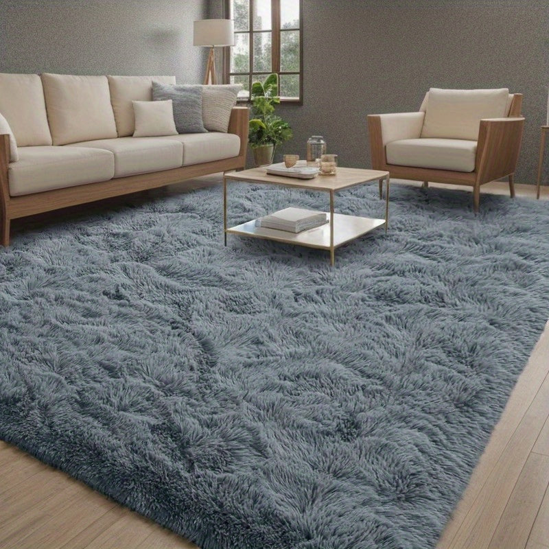 Shaggy Plush Area Rug Non-Slip Machine Washable Fluffy Tie-Dye Shedding Resistant 5x8 8x10 ft for Living Room Bedroom 7 Colors