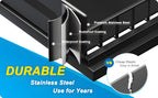 Under Sink Organizer 2-Pack 2-Tier Slide-Out Pull-Out Cabinet Shelf - Heavy Duty Carbon Steel with Adjustable Compartments for Kitchen, Bathroom, Pantry & Closet Organization