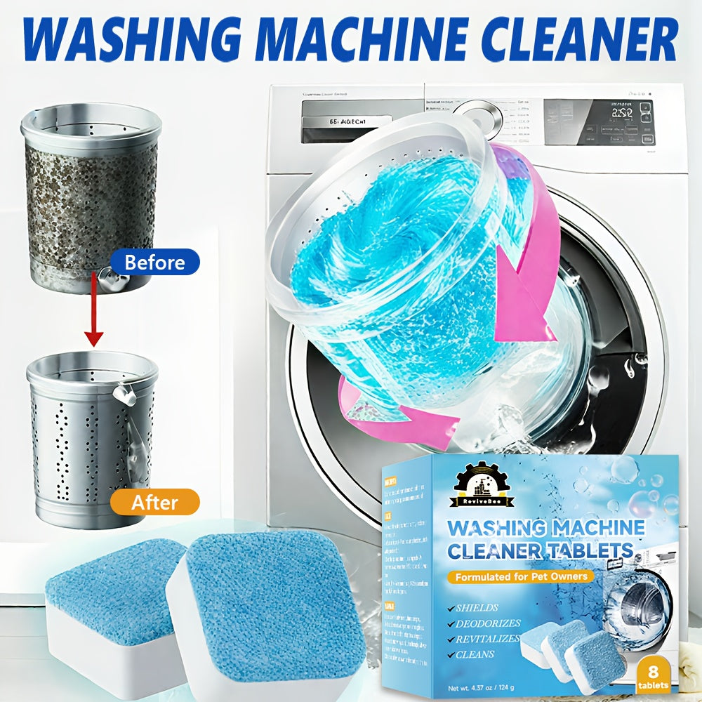 Washing Machine Cleaner & Descaler Tablets – Deep Cleaning for HE Front Loader & Top Load Washers, Removes Odor, Drum & Tub Seal Cleaner, Septic Safe, 7 to 40 Pack