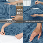 Paisley Bed Sheet Sets Queen King Twin Full Cal King – Soft Brushed Microfiber Deep Pocket Fitted Sheet & Pillowcases, Wrinkle Free