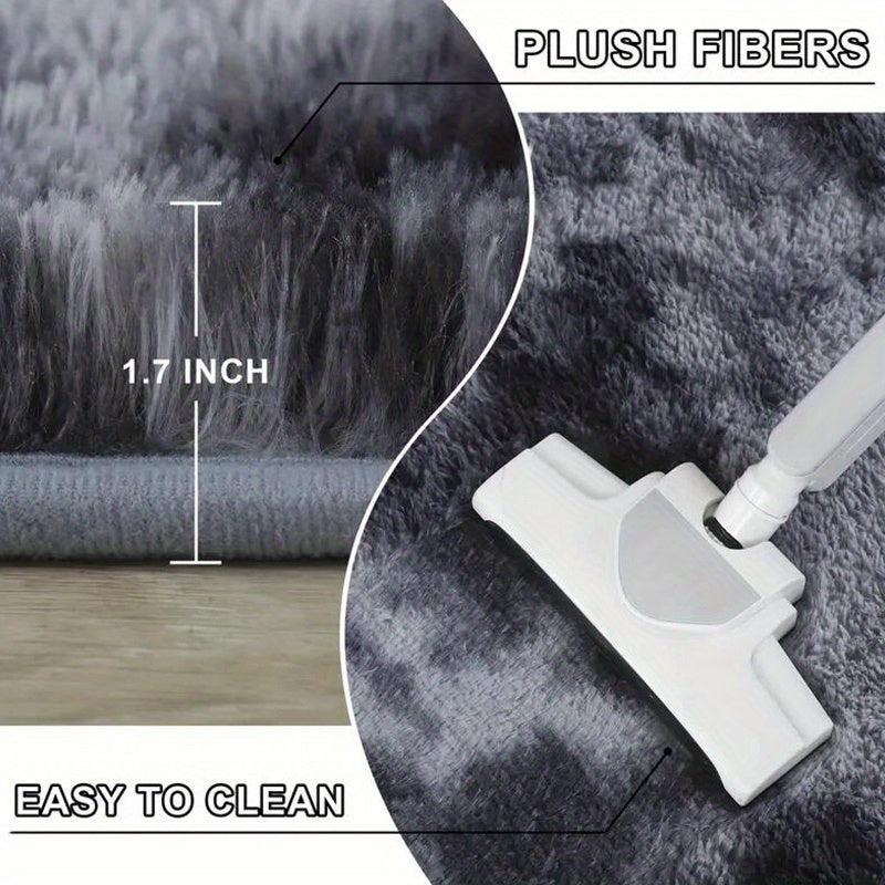 Soft Plush Tie-Dye Area Rug – Non-Slip, Washable Large Rectangle Mat | 8 Sizes