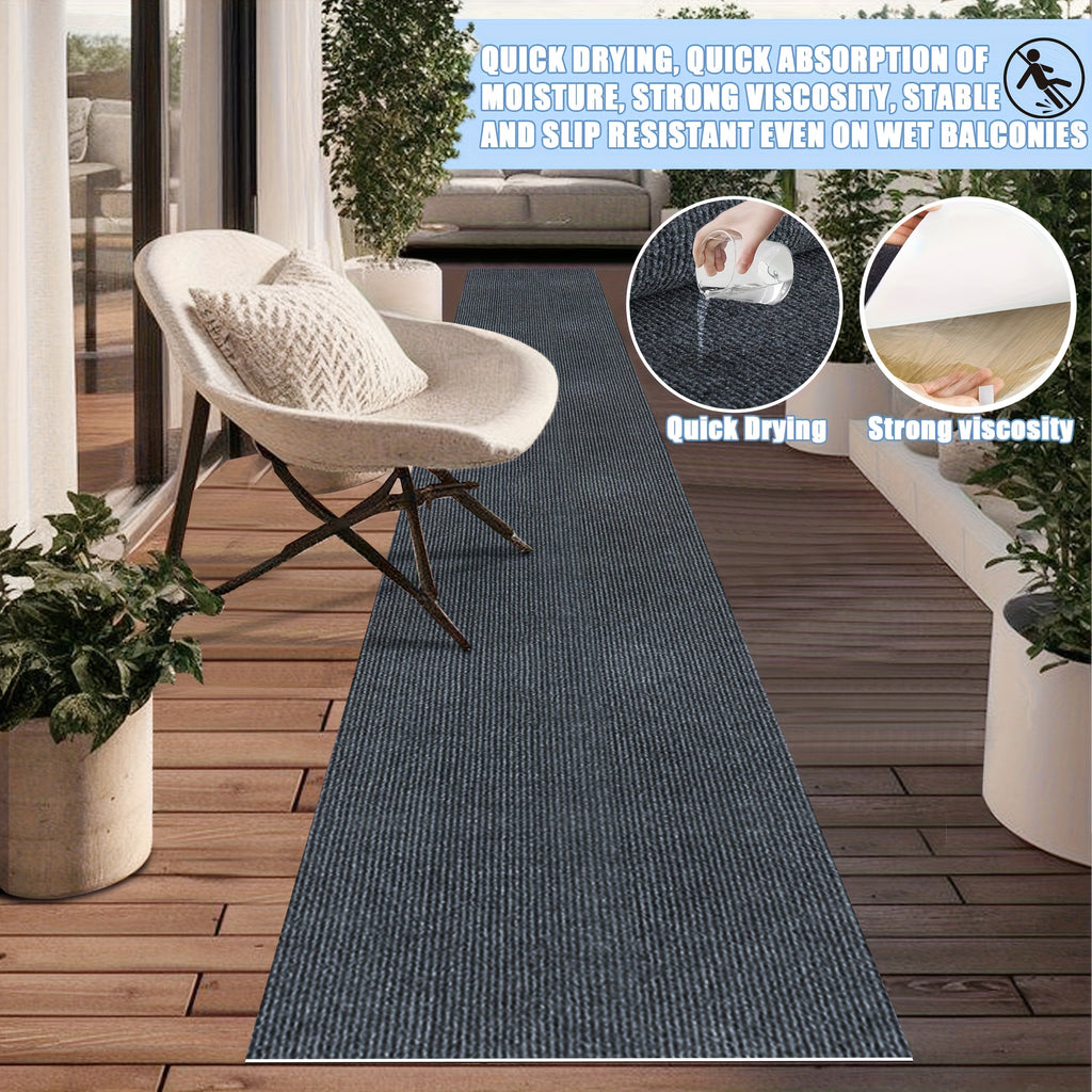 Non-Slip Runner Rug Washable & Cuttable – Low-Profile Hallway Rug for Kitchen, Living Room, Bedroom, Balcony & Poolside – Multiple Sizes 60x180 to 60x600cm