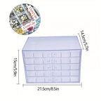 Transparent 5 Layer Drawer Storage Box Nail Jewelry Organizer – 120 Cell Stackable Nail Art Polish Holder for Earrings Rings Necklaces Small Accessories