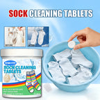 Sock Cleaning Tablets 12pcs Deep-Penetrating Laundry Soak Tabs for Dirty Socks Removes Sweat Stains & Odors No Scrubbing Needed Citric Acid Formula