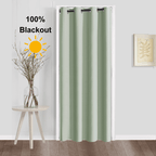 Blackout Door Curtain Single Panel Grommet 39x78 Thermal Insulated Noise Reducing – 100% Light Blocking, 6 Colors, Energy Efficient Window Drape