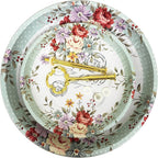 2 Tier Floral Metal Cake Stand Dessert Tower - Vintage Pastry Cupcake Serving Tray for Tea Party, Baby Shower, Birthday & Wedding Table Centerpiece Decoration
