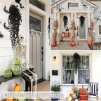 Black Artificial Hanging Flowers & Greenery Vines UV Resistant 2 or 4pcs – Indoor Outdoor Faux Floral Garland for Halloween, Fall Celebrations, Weddings & Home Seasonal Decorations