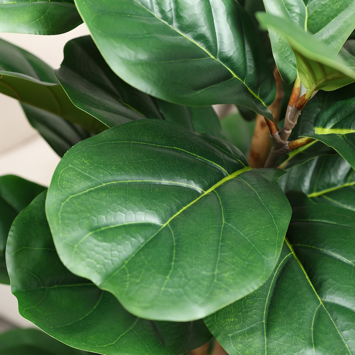 Artificial Fiddle Leaf Fig Tree 5ft Tall Faux Ficus with White Planter Natural Wood Trunk Fake Moss for Indoor Outdoor Living Room Office Porch Home Decor