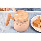 Electric Self-Mixing Mug 13.53oz Borosilicate Glass Auto Stirring Coffee Mug 6000 RPM Battery Powered for Coffee Milk Protein Powder