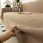 Herringbone Sofa Cover with Tassels – Washable Polyester Throw for 3-Seater, 4-Seater & Large Sofas | Grey, Coffee, Green