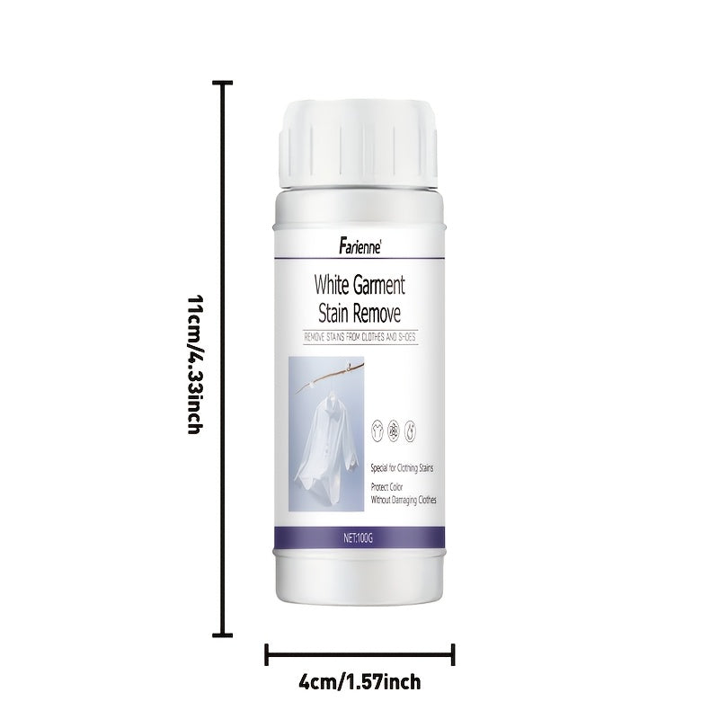 White Fabric Brightener & Yellowing Remover Powder - Color-Restoring Bleaching Agent for White Clothes Anti-Color-Bleeding Whitening Laundry Treatment
