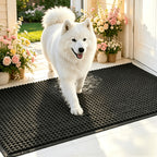 Super-Absorbent Microfiber Dog Door Mat, Slip-Resistant Washable Pet Rug, Quick-Dry Mud & Paw Trapping, Machine Washable Indoor Outdoor Entrance Mat