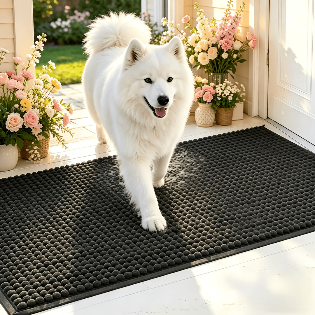 Super-Absorbent Microfiber Dog Door Mat, Slip-Resistant Washable Pet Rug, Quick-Dry Mud & Paw Trapping, Machine Washable Indoor Outdoor Entrance Mat