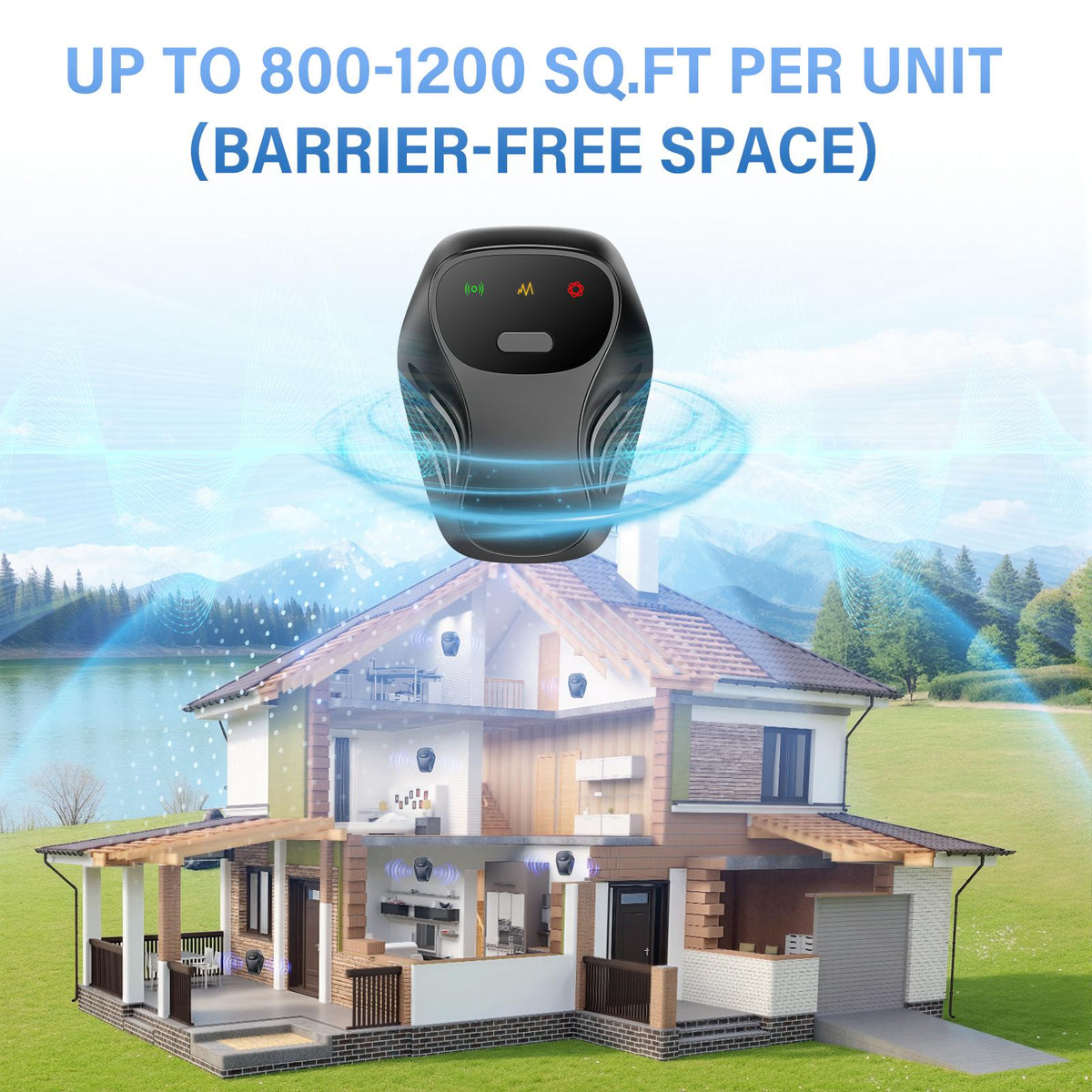 Dual Speaker Ultrasonic Pest Repeller Plug-In Soundwave Rodent Repellent Safe for Humans & Pets Chemical-Free Indoor Pest Control for Mice Rats Ants Cockroaches Mosquitoes Home Office